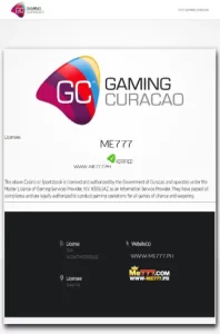 ME777 Licensed by Gaming Curaçao