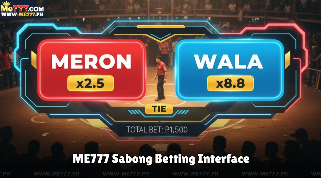 ME777 Sabong Betting Interface